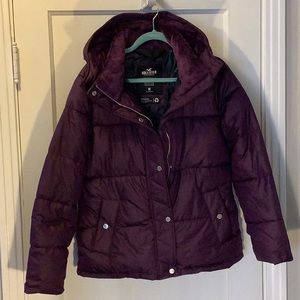 Cozy purple/burgundy winter jacket.